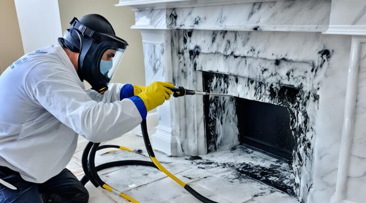 mold removal from marble tile fireplaces miami