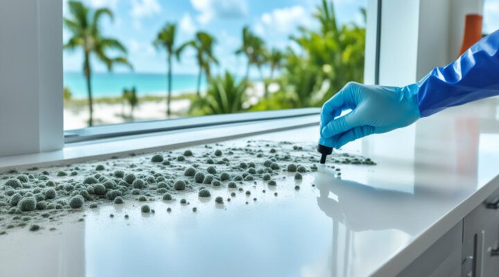 mold removal from porcelain tile countertops miami