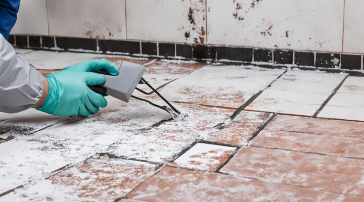 mold removal from quarry tile backsplash miami
