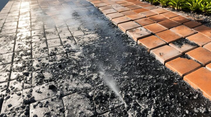 mold removal from quarry tile driveways miami