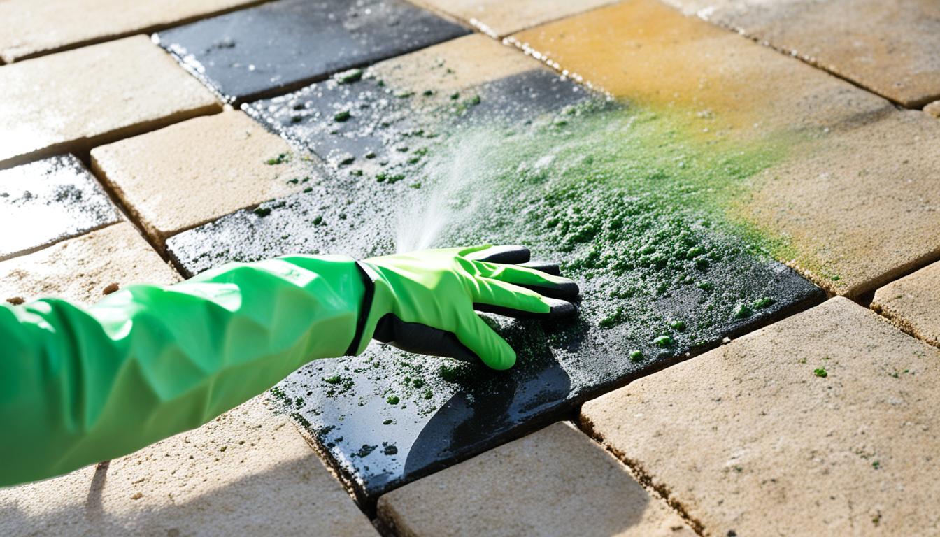 mold removal from sandstone tile driveways miami