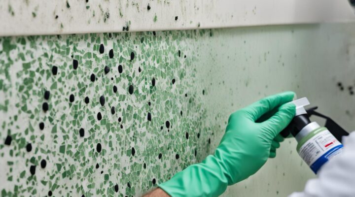 mold removal from terrazzo tile backsplash miami