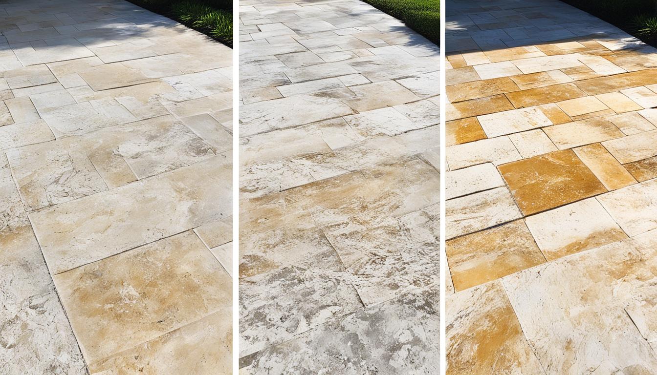 mold removal from travertine tile driveways miami