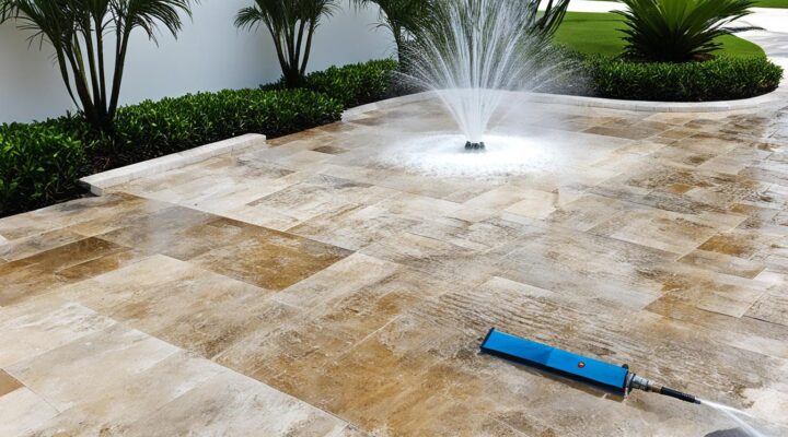mold removal from travertine tile fountains miami