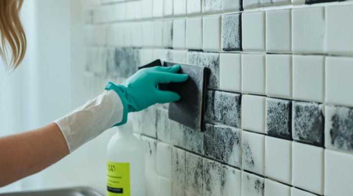 mold removal from zellige tile backsplash miami