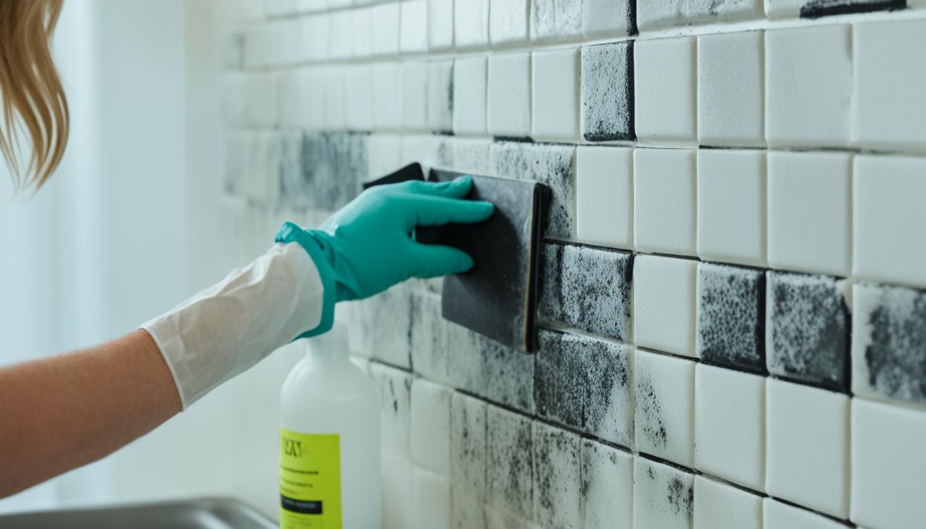 mold removal from zellige tile backsplash miami