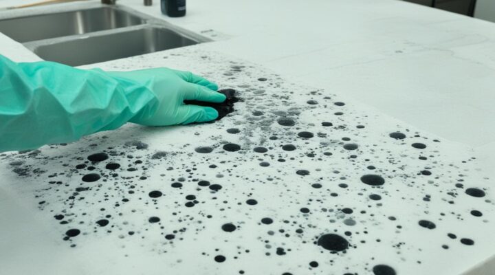 mold removal from zellige tile countertops miami