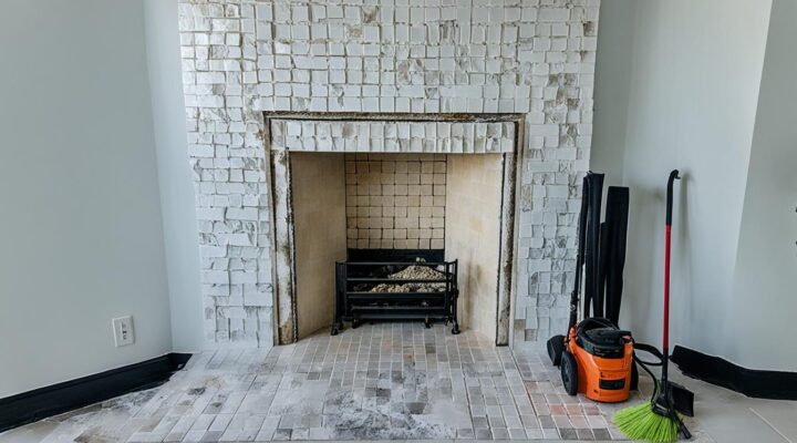 mold removal from zellige tile fireplaces miami