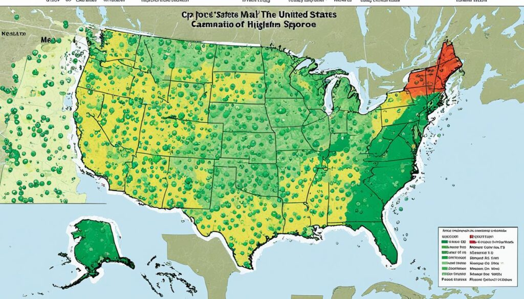 mold spore counts by zip code