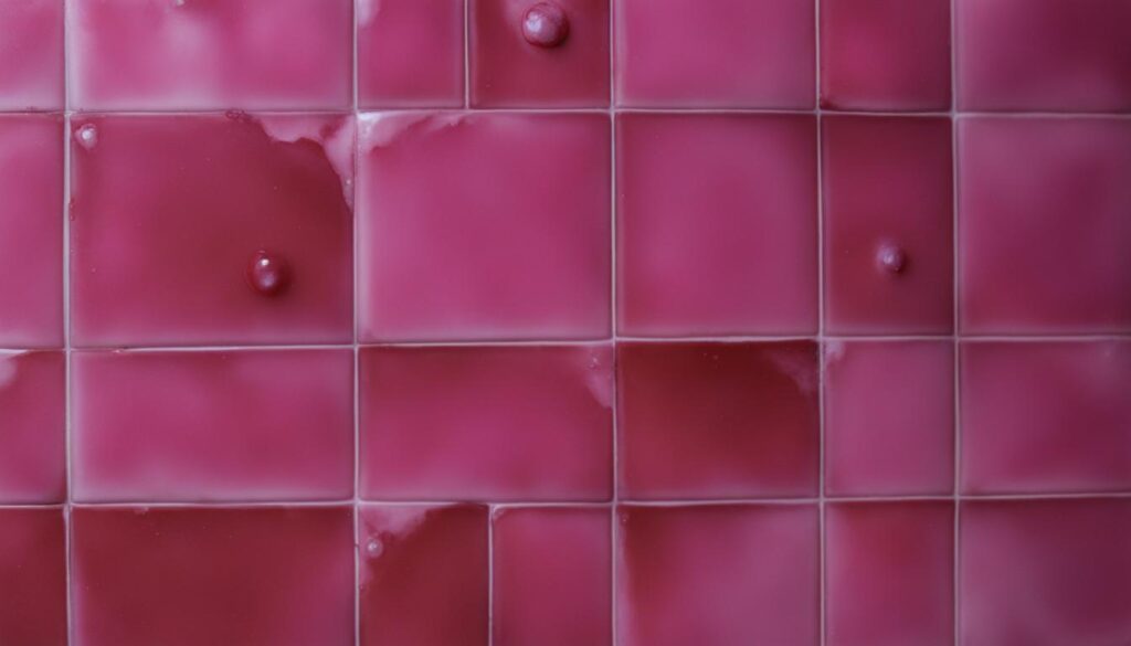 pink mold in shower