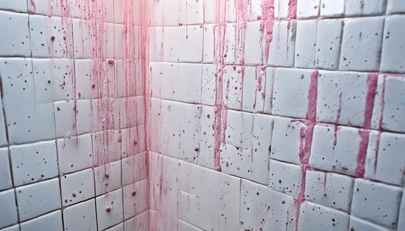 pink mold in shower