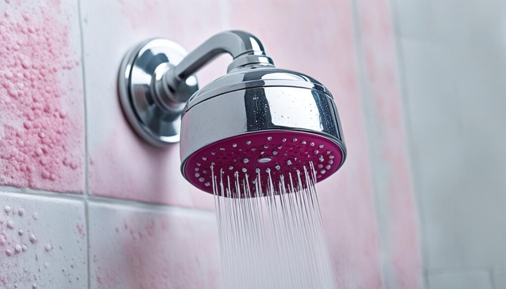 pink mold in shower