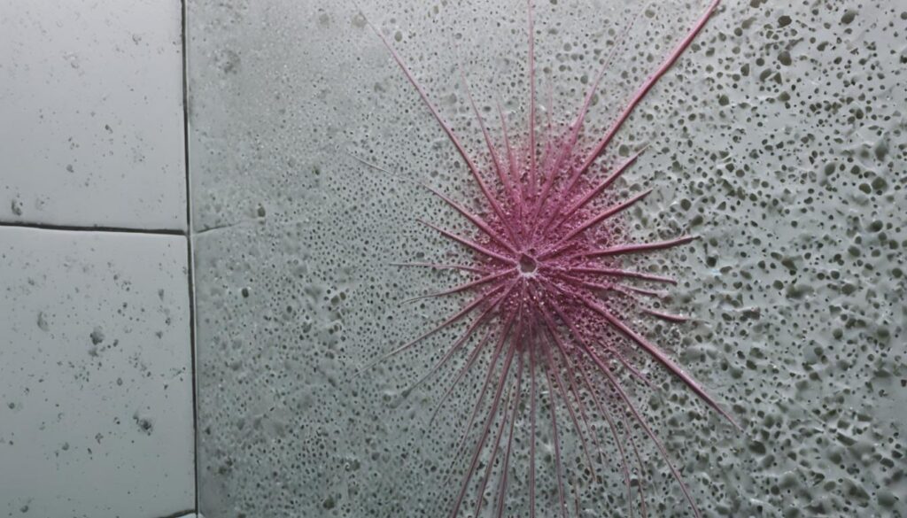 pink mold in shower grout