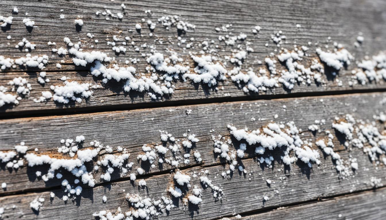 powdery white mold on wood