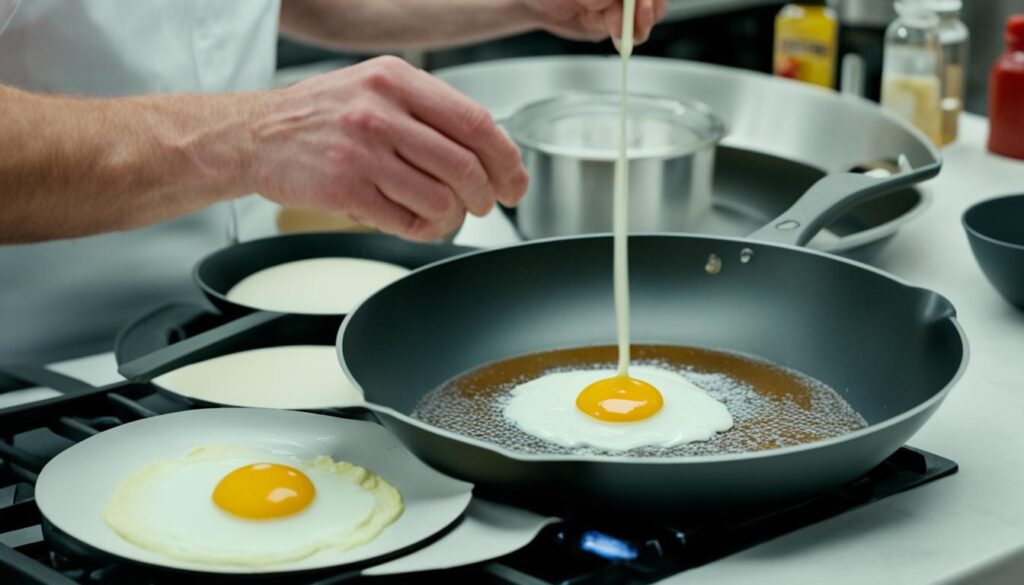 preparing egg mold