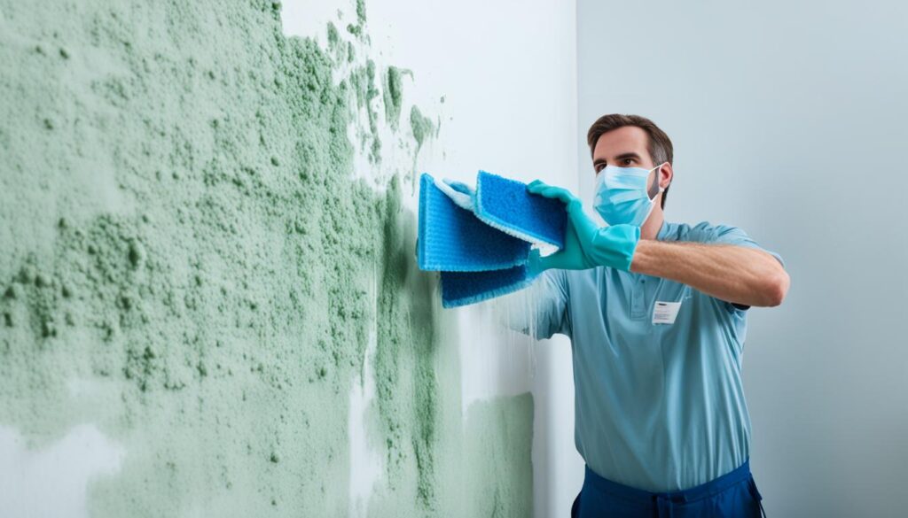 preparing the wall surface for cleaning