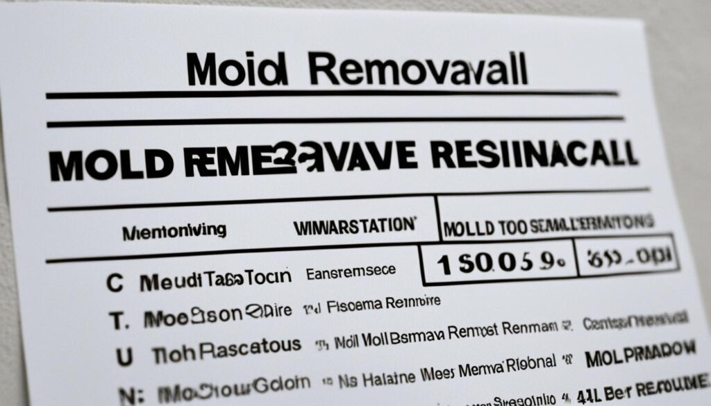 professional mold removal pricing