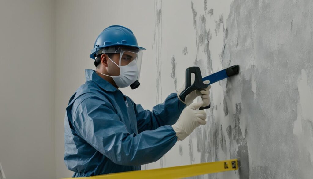 professional moldy drywall fix