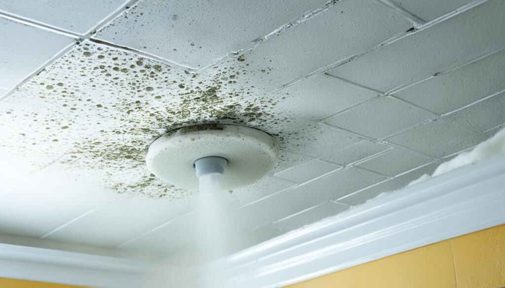 remove mold from bathroom ceiling