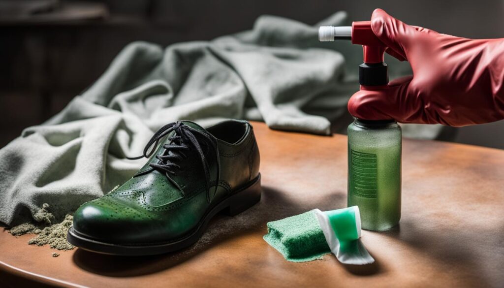 remove mold from leather shoes