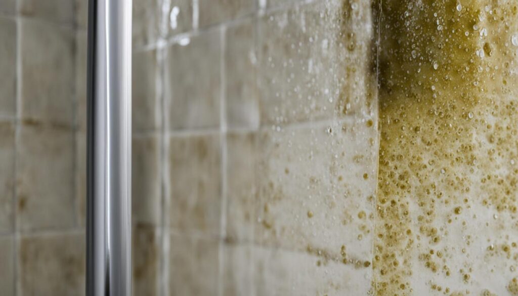 remove mold from shower walls