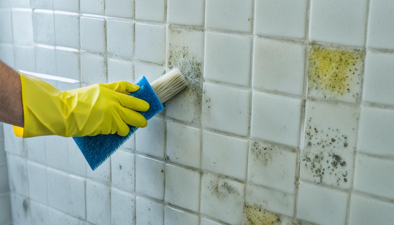 remove mold from shower