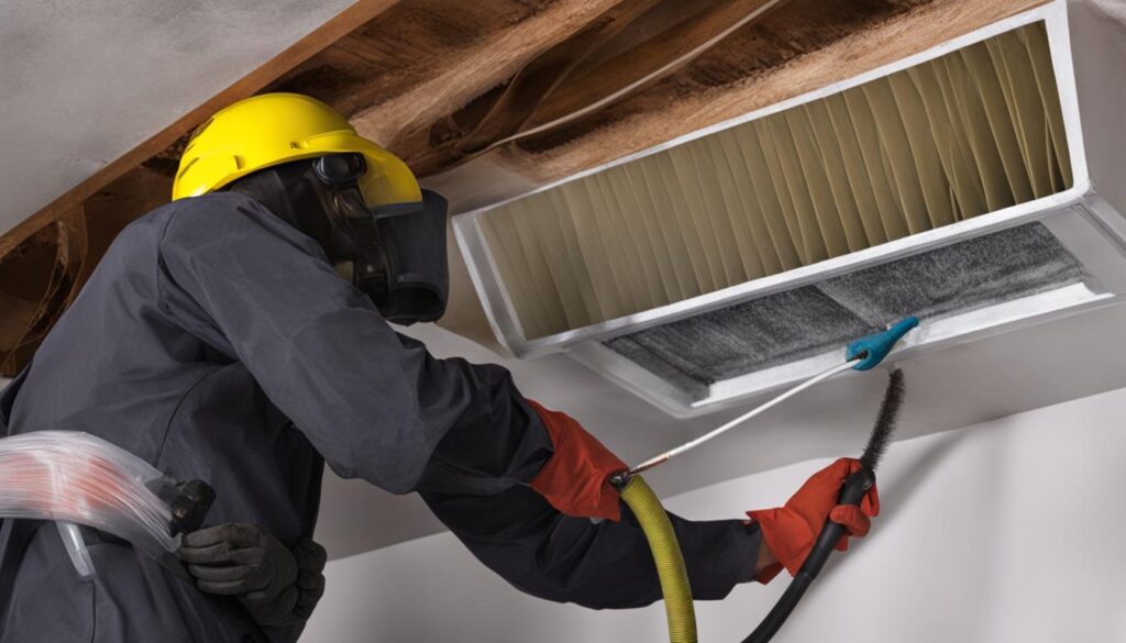 removing mold from air ducts