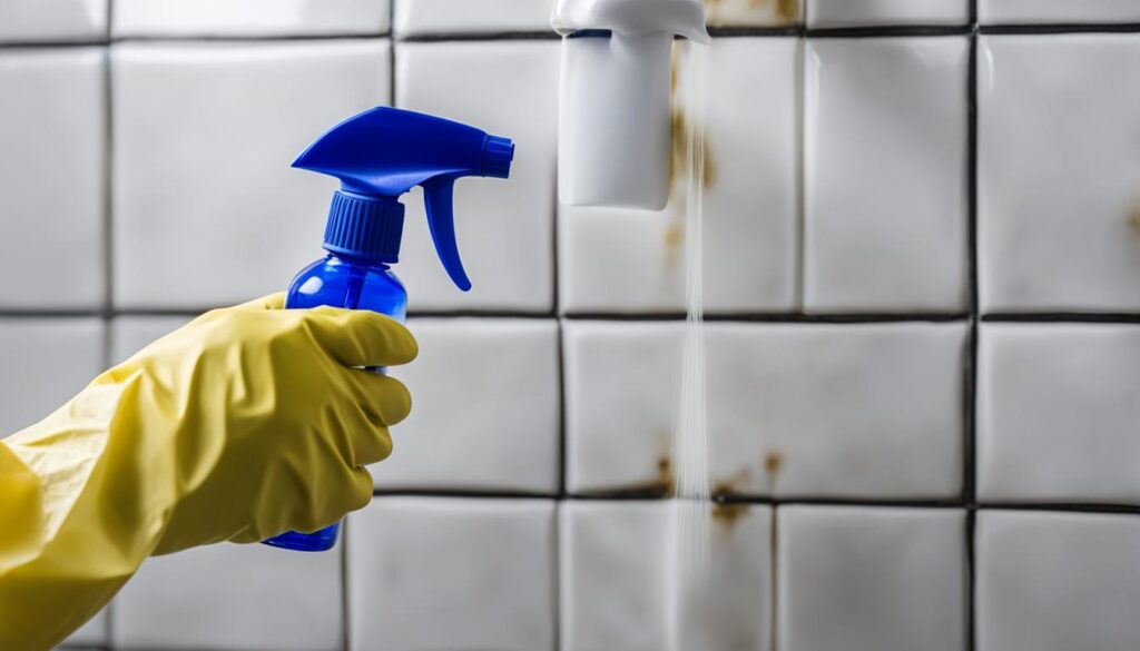 removing mold from bathroom tiles