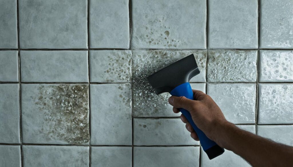 removing mold from grout