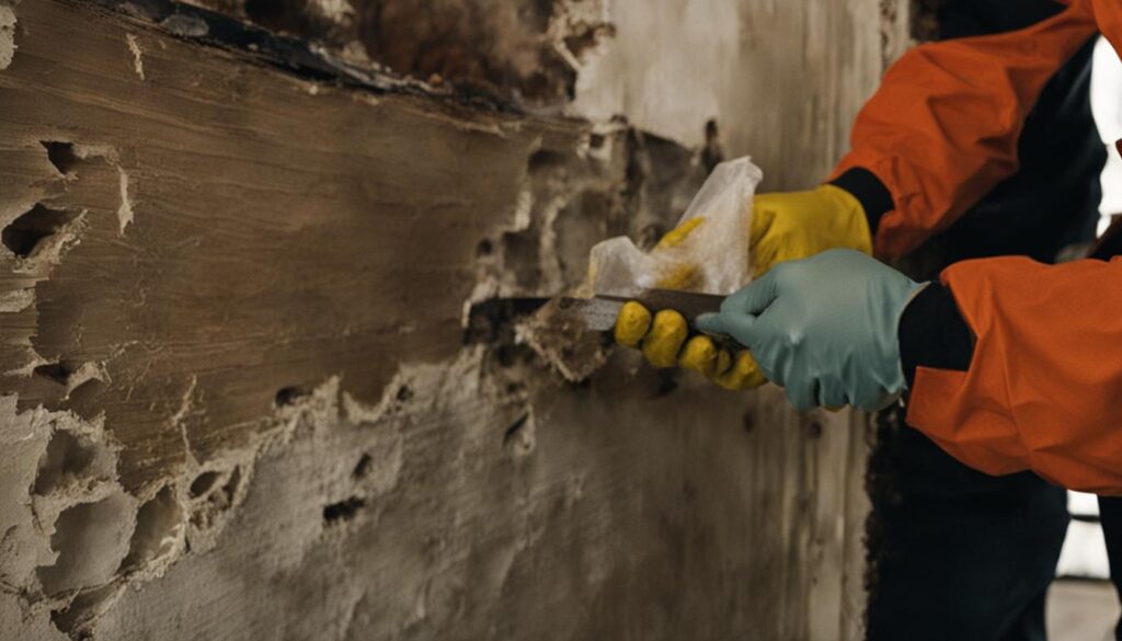 removing mold from lath and plaster walls