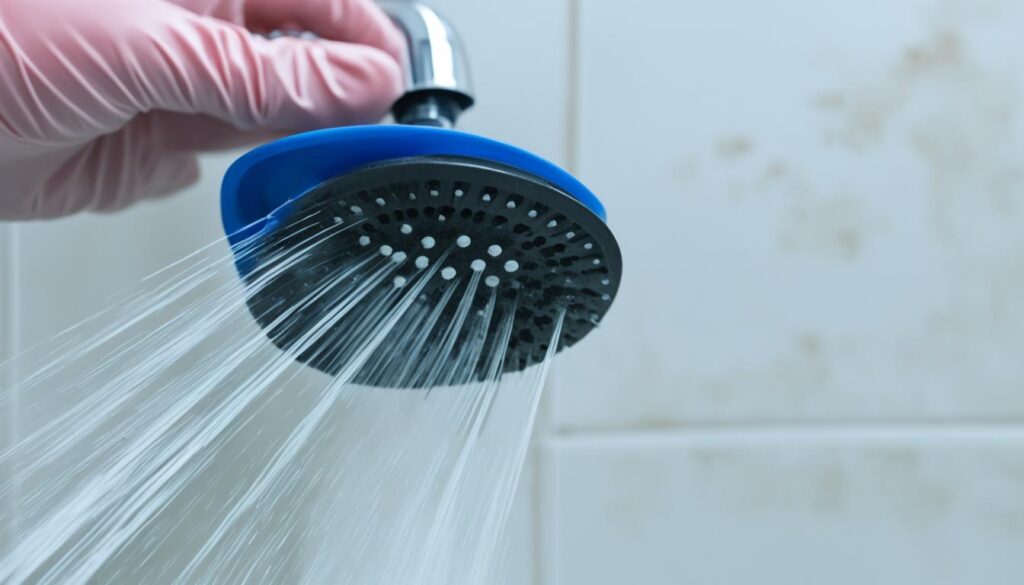 removing mold in showers