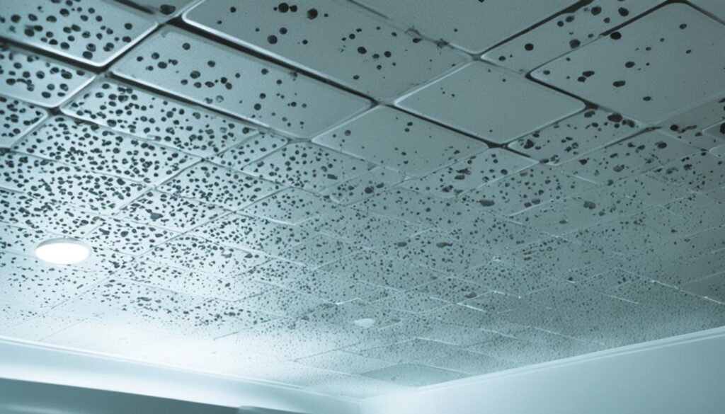 signs and symptoms of mold in bathroom ceiling