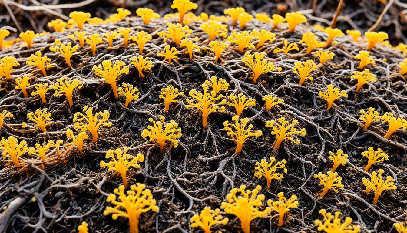 slime mold in mulch