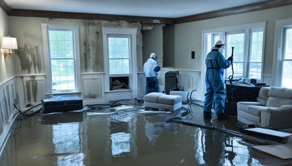 water damage cleanup