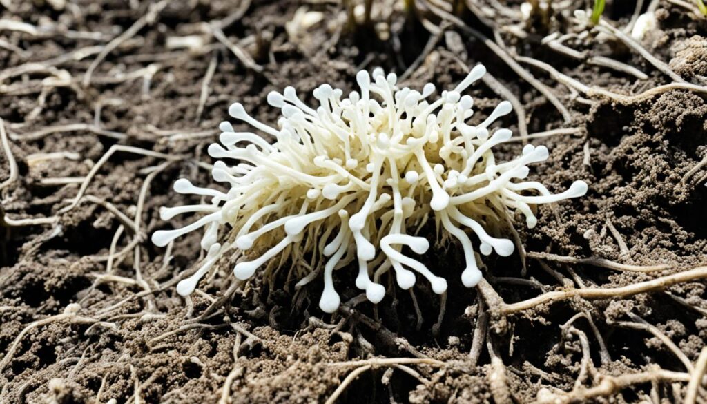 white fungus in soil