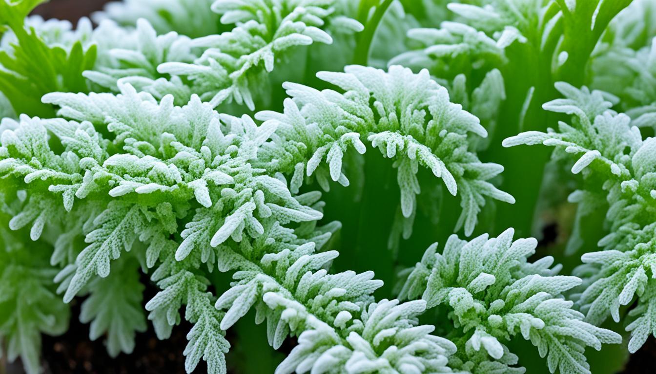 white mold on plant soil