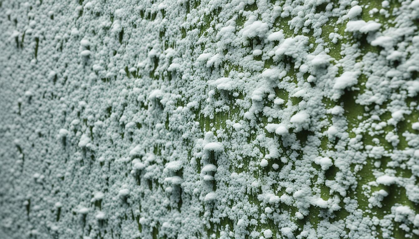 white mold on walls