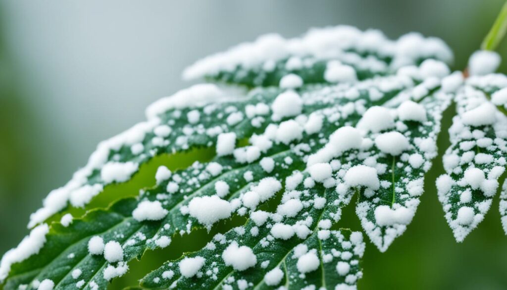 white powdery mildew on plants