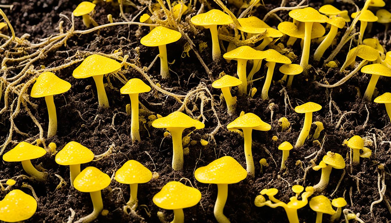 yellow fungus in soil