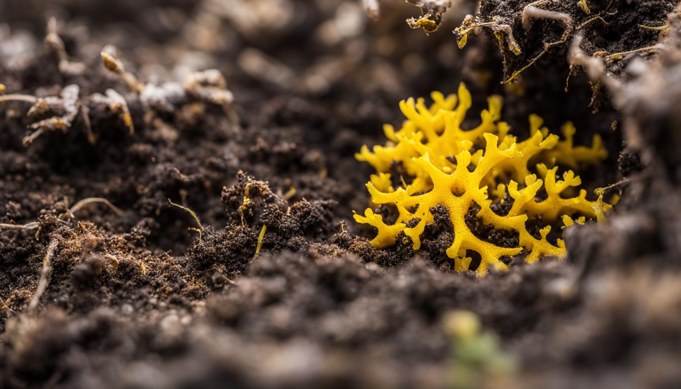 yellow fungus in soil