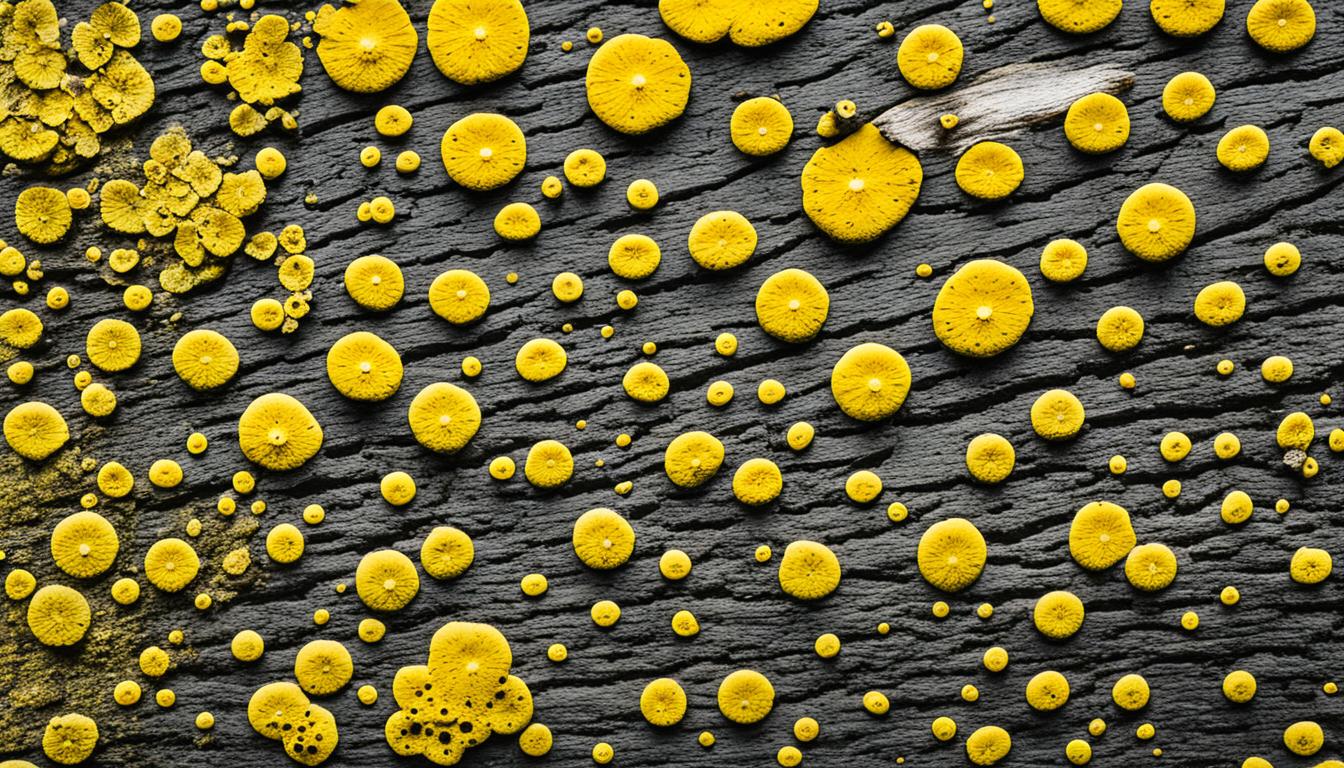 yellow mold on wood